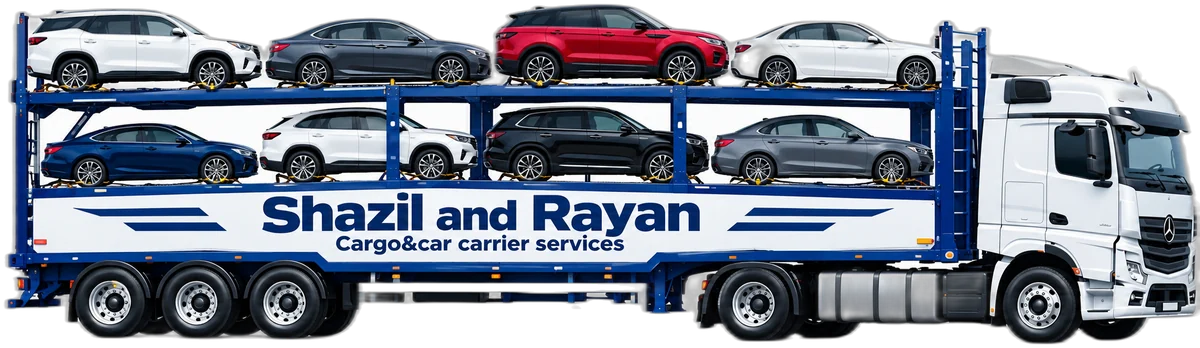 Shazil and Rayan two-deck car carrier loaded with eight cars